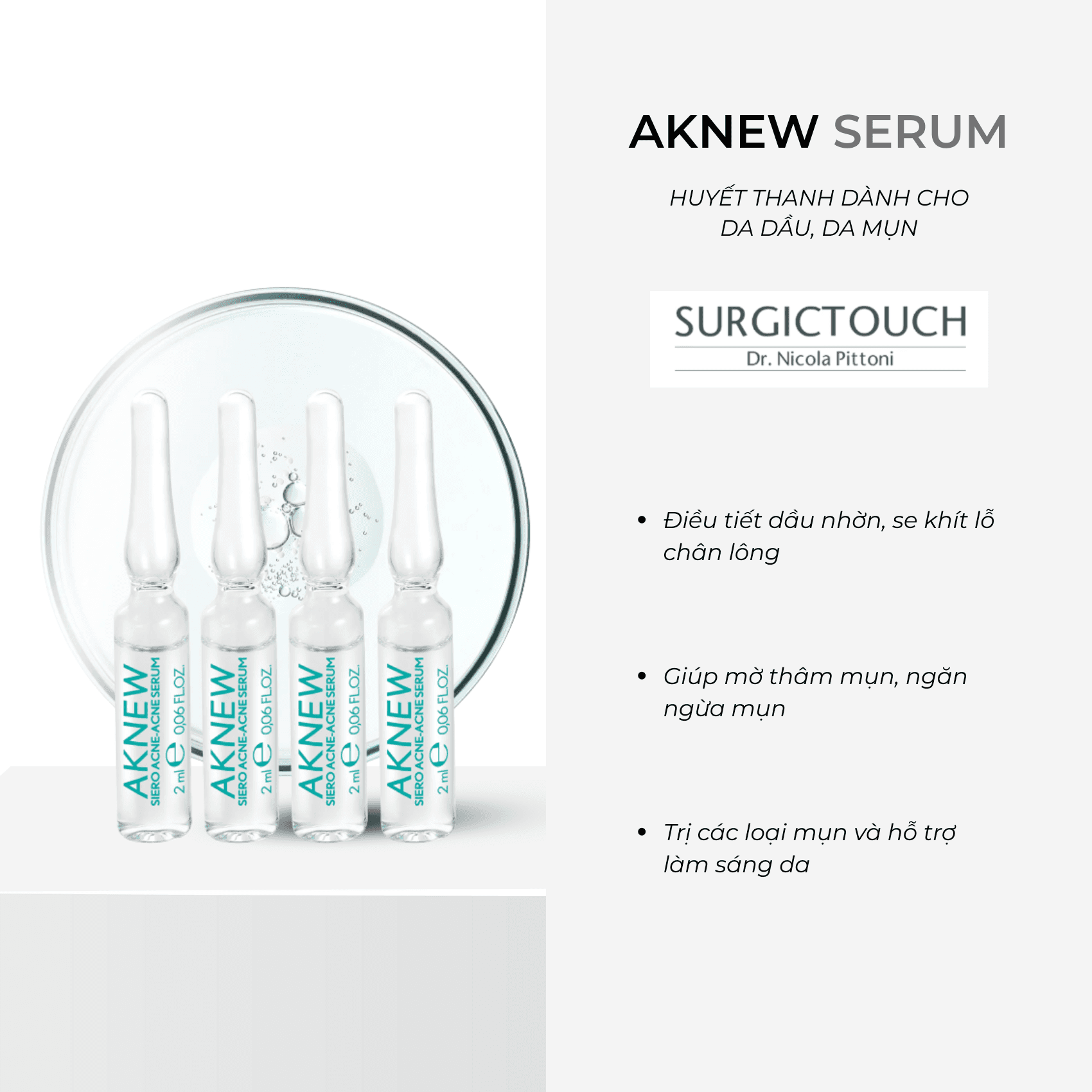 Huyết thanh dành cho da dầu, da mụn